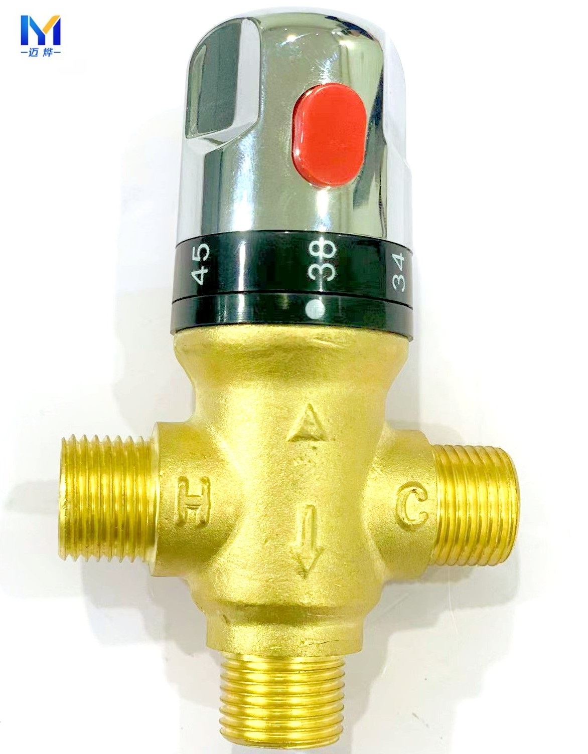 China Supplier 1/2" Brass Water Heater Thermostatic Mixing Valve (temperature Control Valve) 34 Thermostatic Valve For Hot