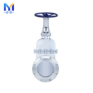 Covna 4 Inch Industry Knife Gate Valve Stainless Steel Wheel Handle Knife Gate Valve Ansi Slurry Knife Gate Valve