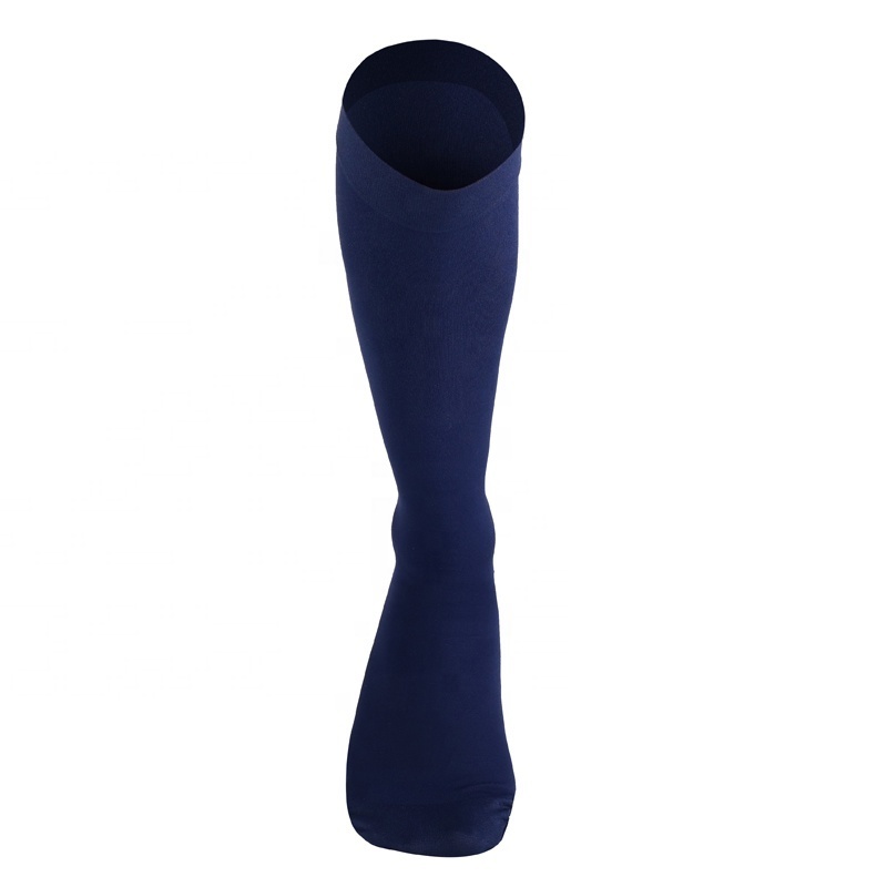 Navy Blue Travel Knee High Socks With Graduated Compression