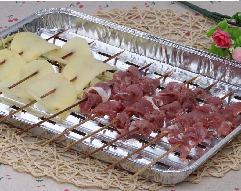 BBQ Barbecue Baking Making Food Fresh Aluminum Foil Plate Pans Seal With Lids