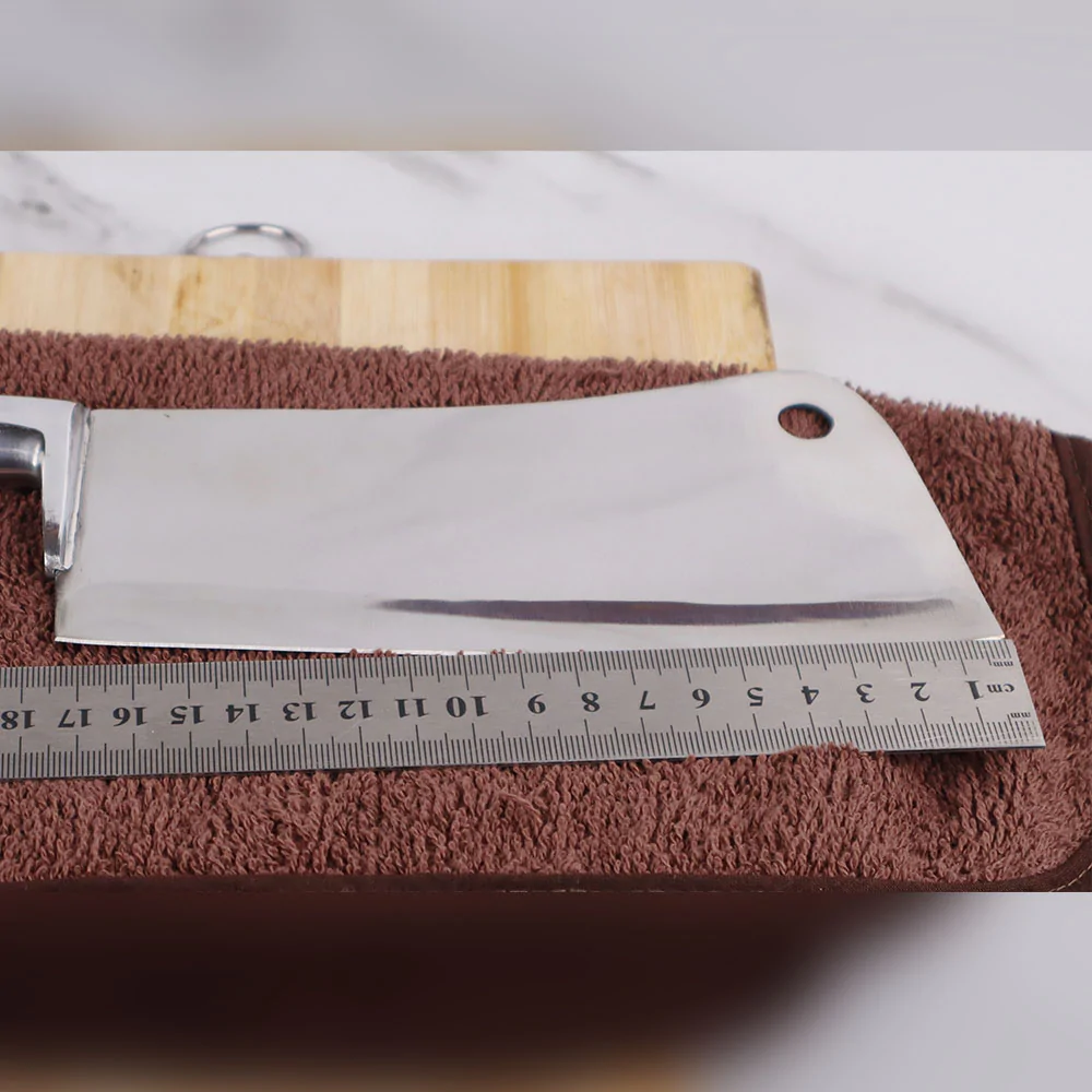 High Quality Heavy Duty Chopper Butcher Meat Stainless Steel Meat Cleaver Knife-29.5cm Large Blade