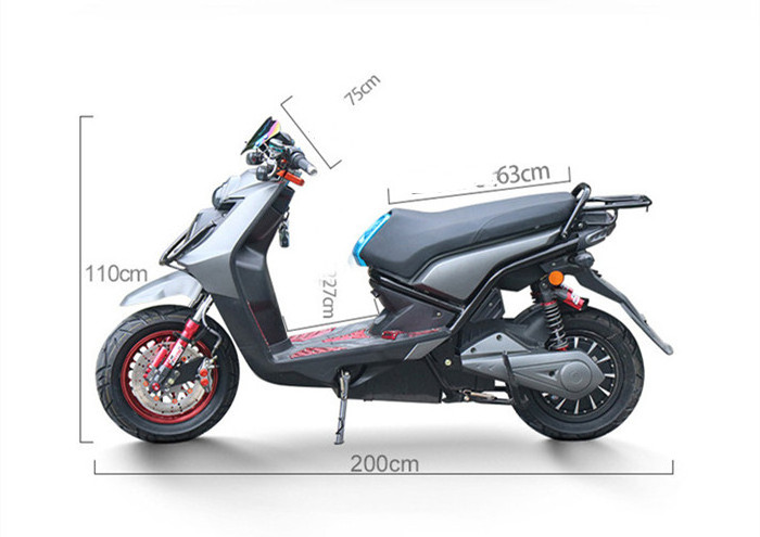 Hot sale china 14 inch tire moped 1200W 72V 20Ah Electric Motorcycle long rang  battery huge capacity electric scooter