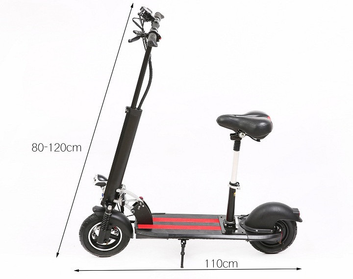 Wholesale 36v 12.5ah 350w  foldable cross-country portable lithium battery electric scooter with seat