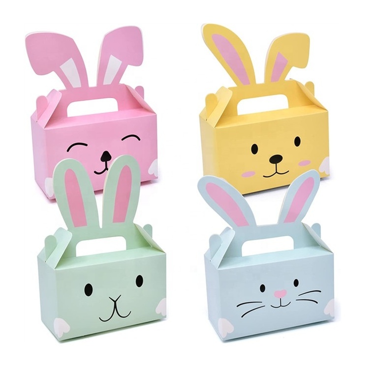 Best selling  bunny rabbit cardboard candy goody paper gift boxes pastry box paper packaging