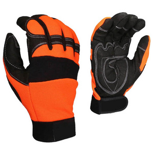 LCustom Logo Leather Impact Work Gloves Oil and Gas Safety Gloves Cut Grip Heavy Duty Working Gloves OEM Support Maju Industry