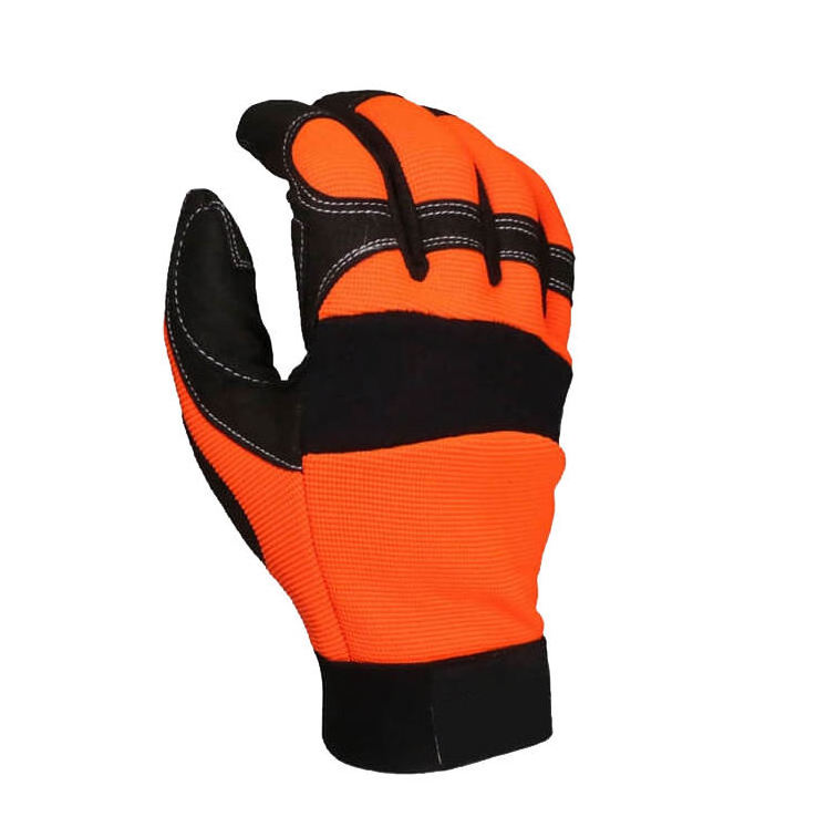 LCustom Logo Leather Impact Work Gloves Oil and Gas Safety Gloves Cut Grip Heavy Duty Working Gloves OEM Support Maju Industry