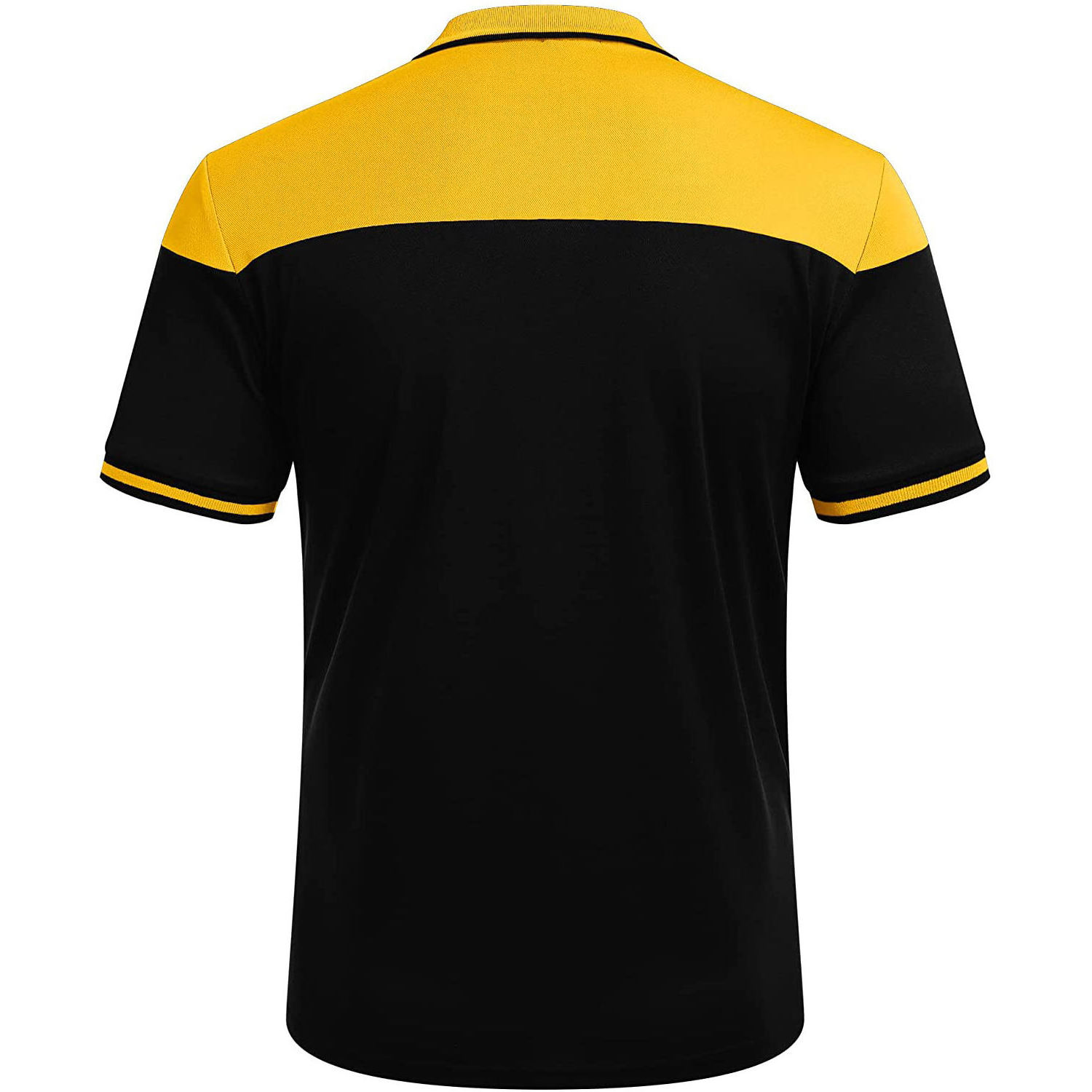 Yellow Black Polo Collar T shirts For Men With Logo Embroidery T-shirt Men's Cotton T-shirts Polo Shirts for Men OEM Polo Shirts