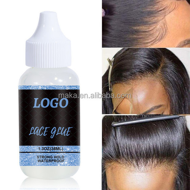 Hot selling private label clear transparent lace glue lace frontal wig waterproof adhesive 38ml glue supplier