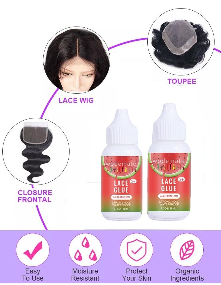 Private Label Fast Drying Hair Extension Glue Waterproof Lace Wig Adhesive Wig Glue Latex Free Strong Extreme Hold Lace Glue