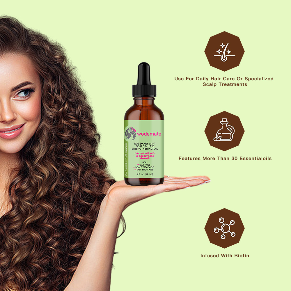 Private Label Hair Strengthening Natural Organic Rosemary Essential Oil Women Black Hair Care Products Rosemary Oil Hair Growth