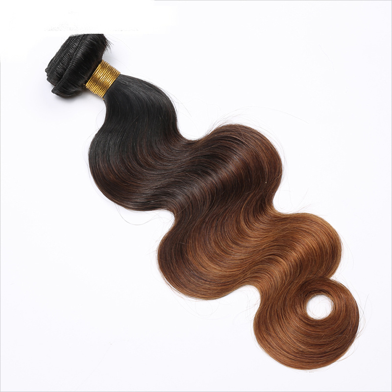 Ombre Body Wave Brazilian Hair Weave Bundles 3 Tone Blonde T1B/4/27 Human Hair Remy Hair