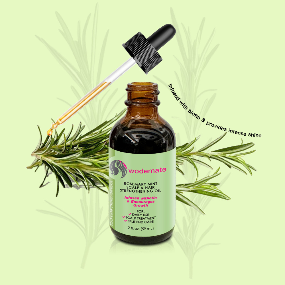 Private Label Hair Strengthening Natural Organic Rosemary Essential Oil Women Black Hair Care Products Rosemary Oil Hair Growth