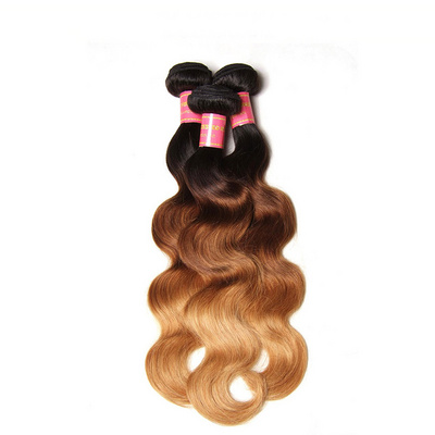 Ombre Body Wave Brazilian Hair Weave Bundles 3 Tone Blonde T1B/4/27 Human Hair Remy Hair