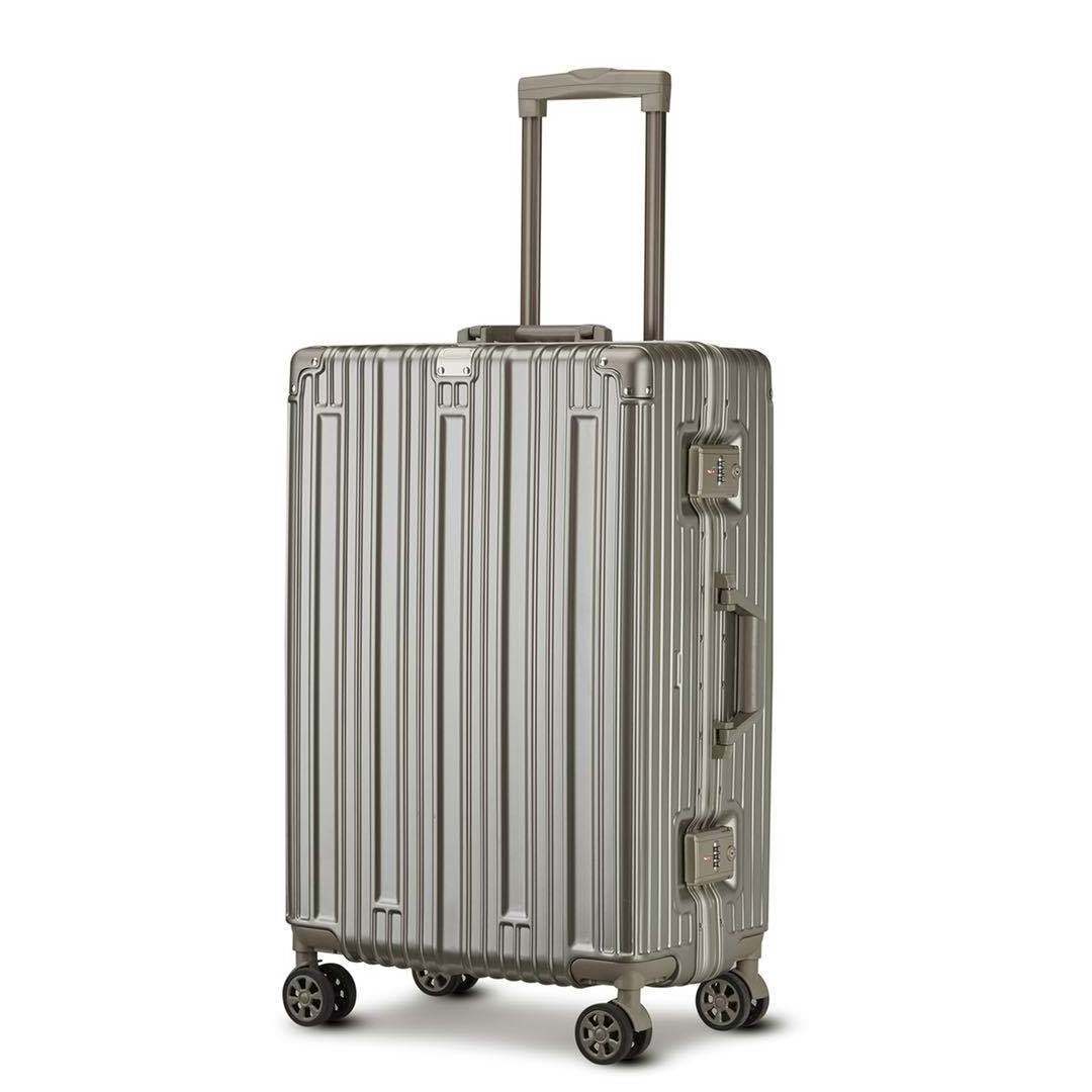 High-quality 3-piece suitcase set, aluminum frame suitcase set, universal aircraft caster wheel hard shell travel trolley case