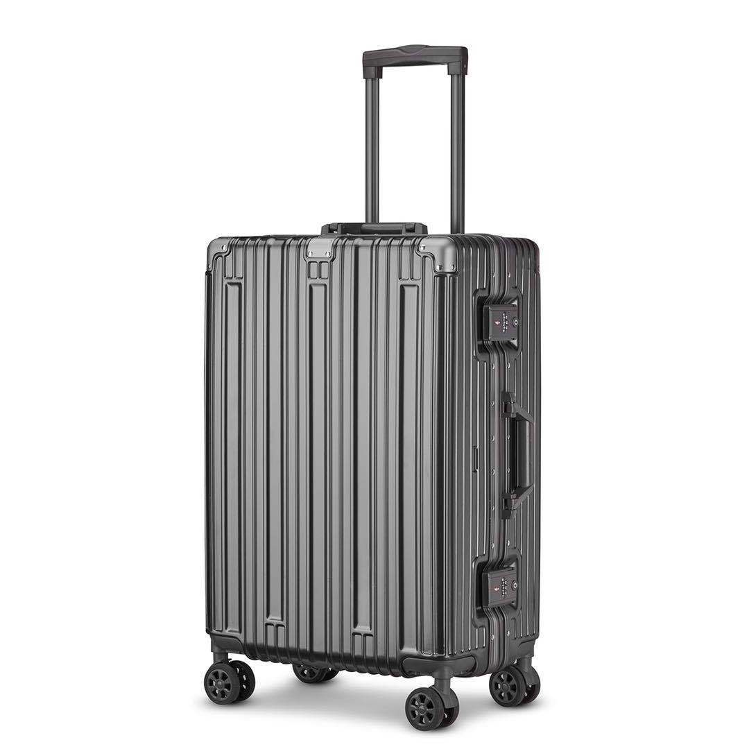 High-quality 3-piece suitcase set, aluminum frame suitcase set, universal aircraft caster wheel hard shell travel trolley case