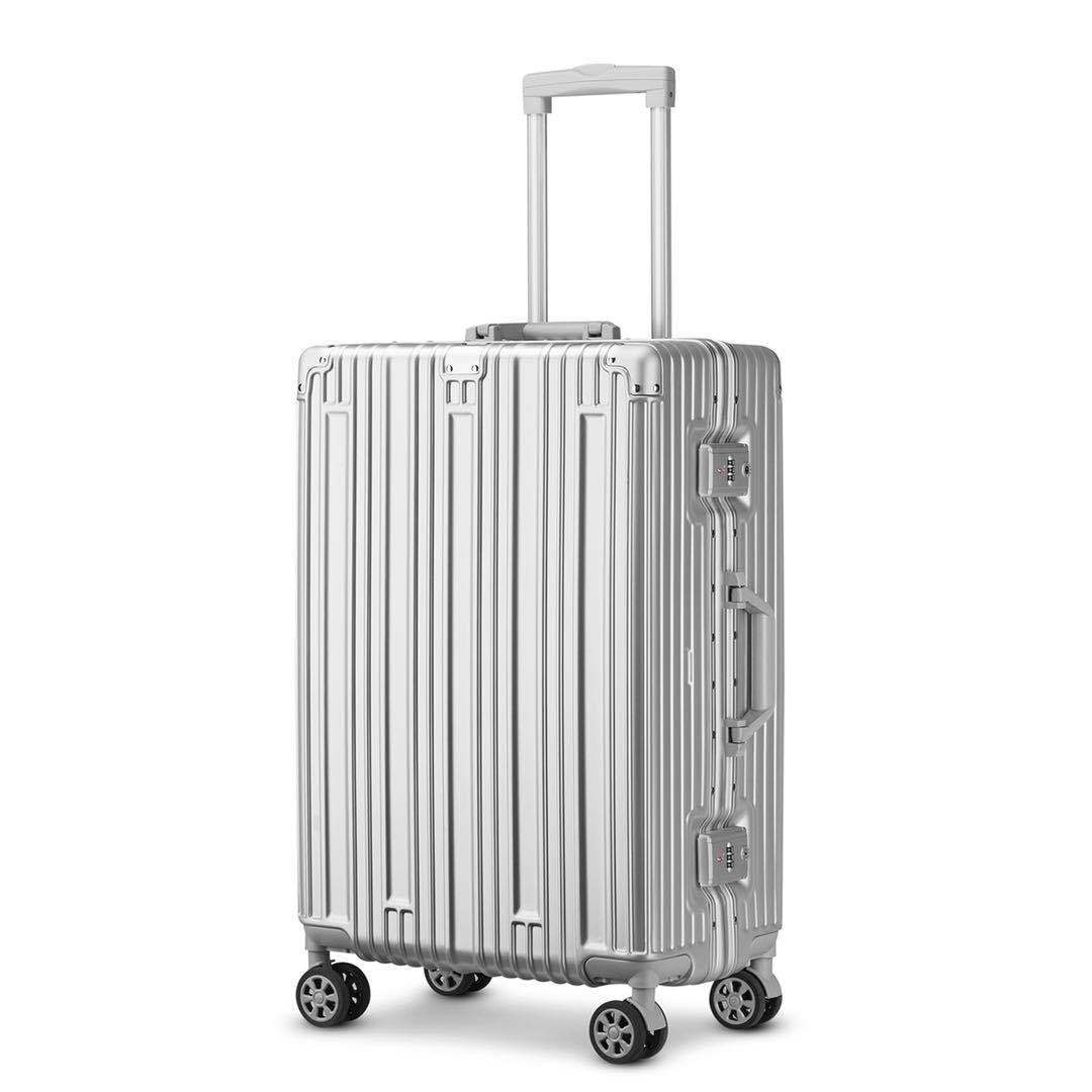 High-quality 3-piece suitcase set, aluminum frame suitcase set, universal aircraft caster wheel hard shell travel trolley case