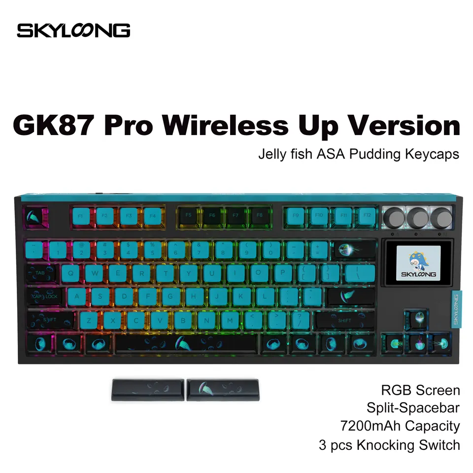 Skyloong Mini Wired Wireless Key Board Gaming Keyboard RGB Light Up Backlit Backlight 1PC Gaming Keyboard PC Gaming Keyboard