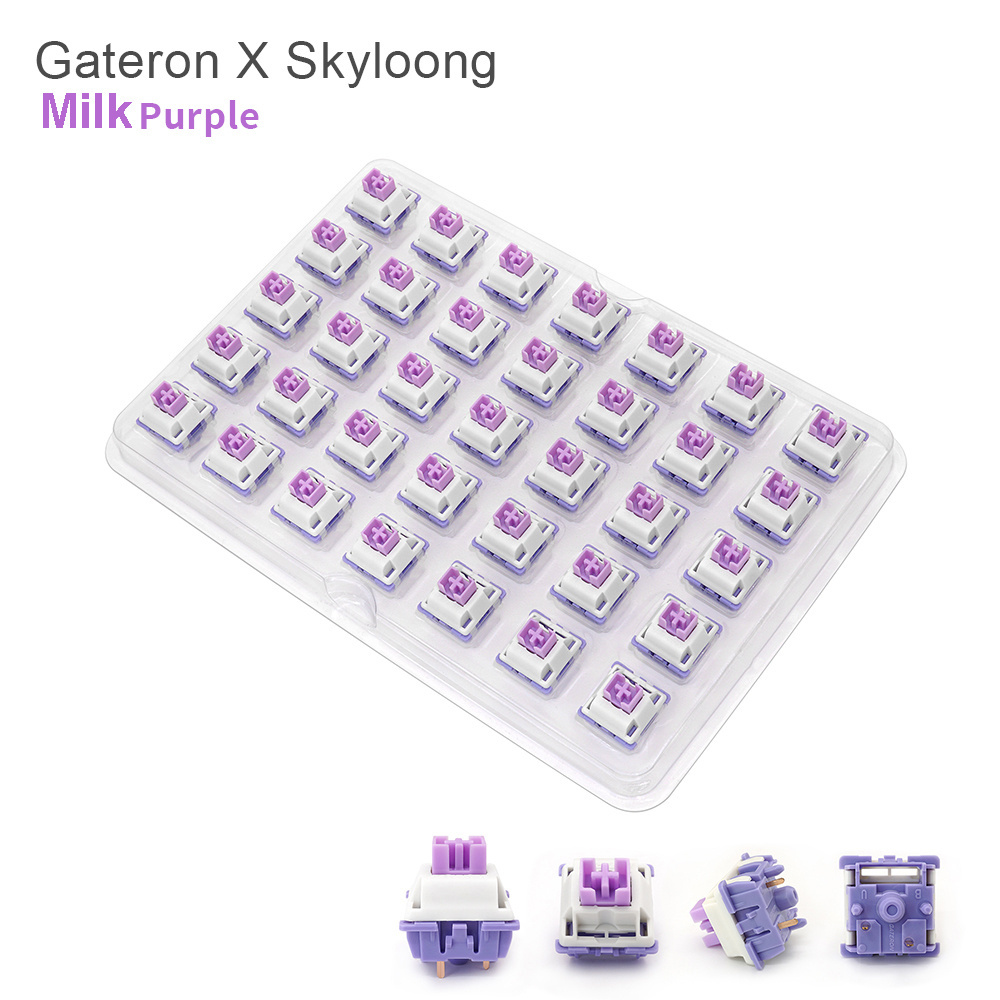 New arrived Gateron Skyloong Purple mechanical Switch 40gf/3.4mmMax/2.0 Pre distance for Gateron original manufacturer