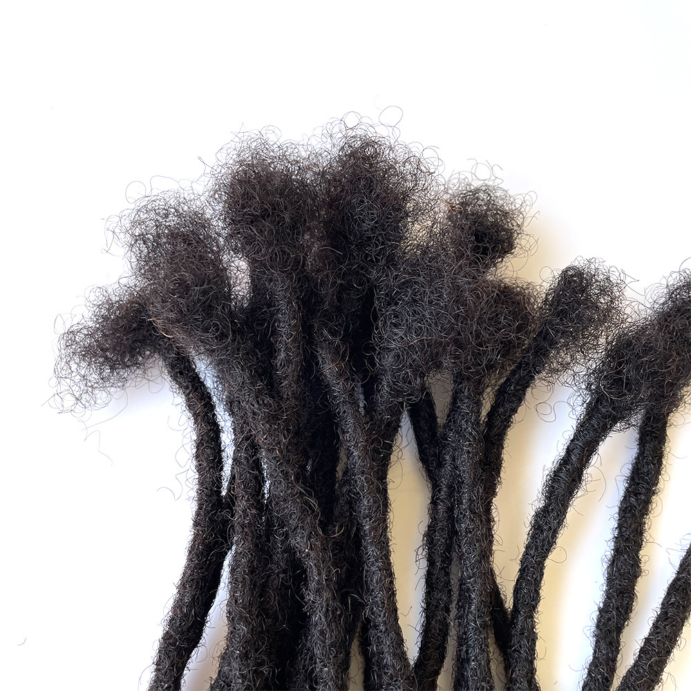 ALLOCS Dreadlock Extensions Human Hair For Men/Women Crochet Braids Dread Loc Extensions 0.6 cm Faux Locks Crochet Hair