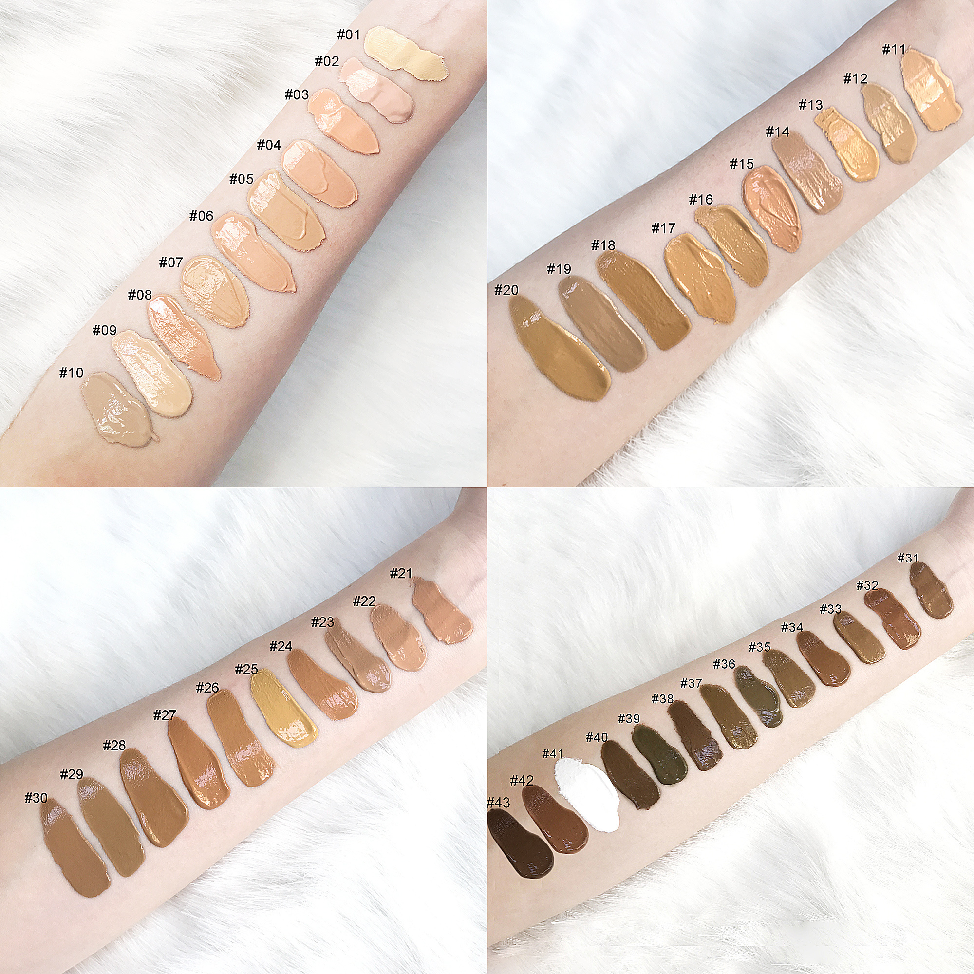 Vegan matte waterproof full coverage foundation custom logo private label liquid foundation