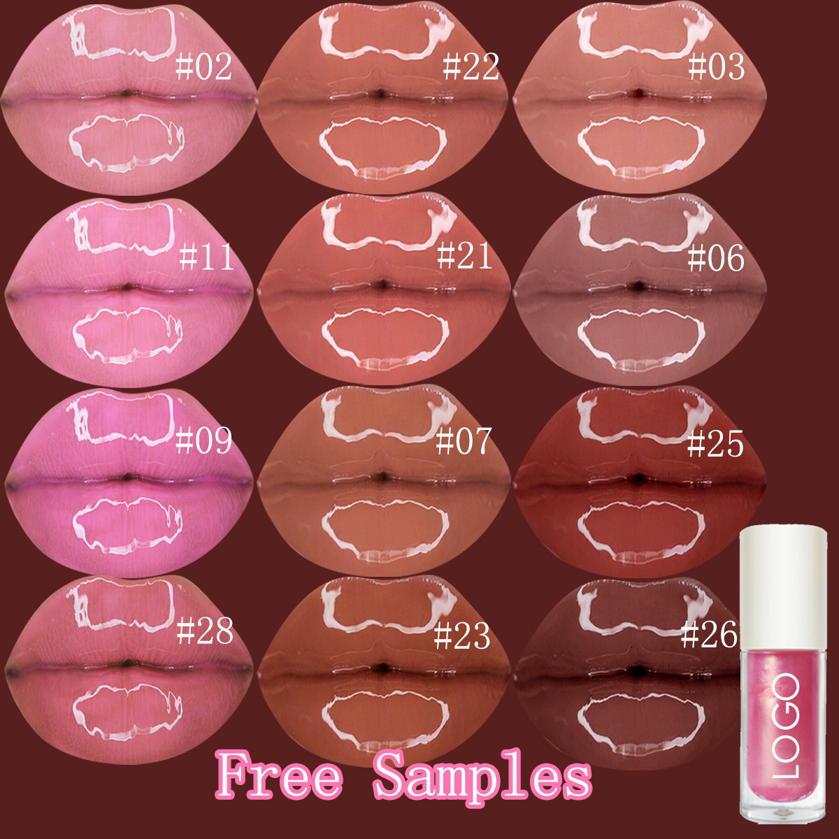 hottest trending vegan lip gloss glitter clear lip gloss vendor