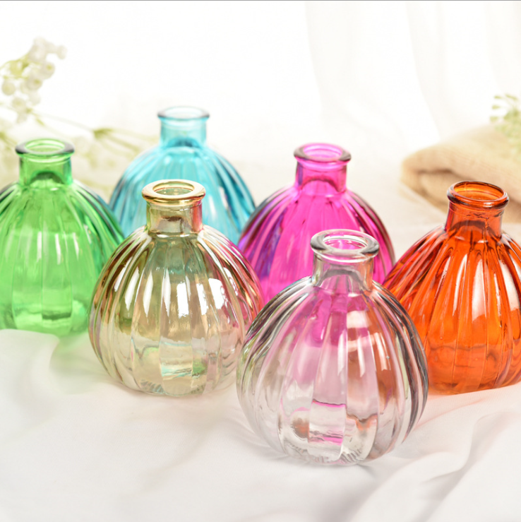 pumpkin shape glass bottle & Jar Mini Glass Vase