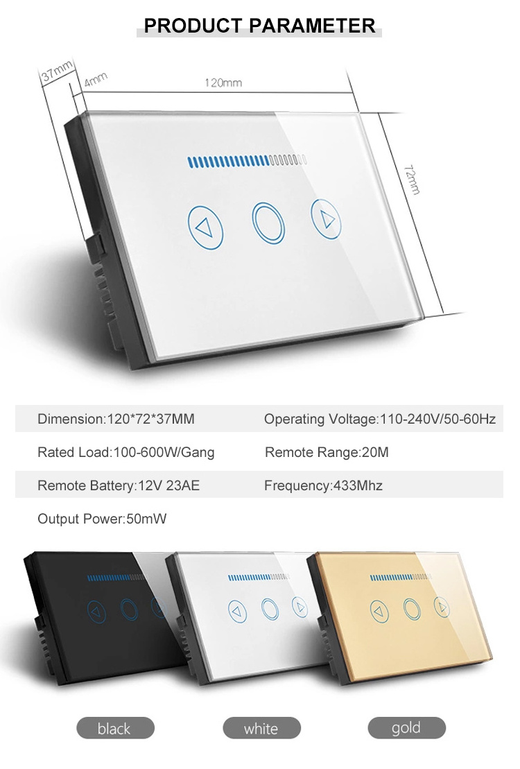 Makegood Touch panel Led Dimmer Switch 220v Light Switch And Dimmer With US For Dimmable Led Touch Dimmer Switch 110v