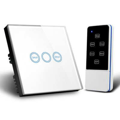 MakeGood US Standard Wireless Remote Control Touch Glass Panel Smart 4Gang Wall Switch With White Black Gold Color BestSuppliers