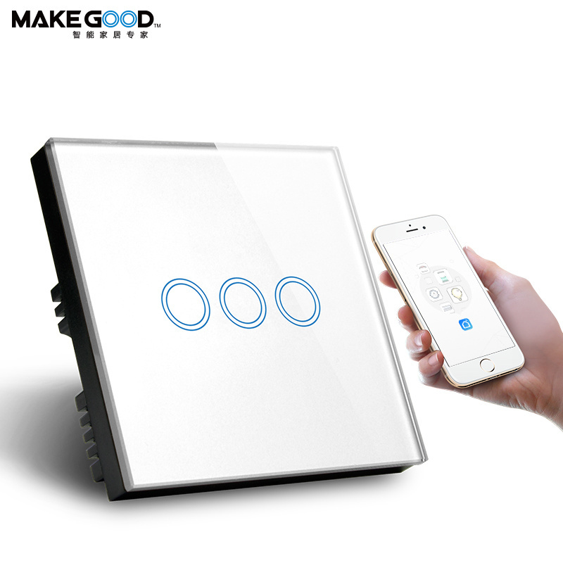 Makegood smart home 1/2/3/4gang Alexa/google assistant voice control Zigbee tuya smart wifi touch iot switch smart socket