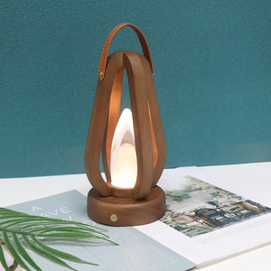 Wooden Led Portable Hanging Camping Light Outdoor Camping Lamp USB Rechargeablr Lantern For Kids