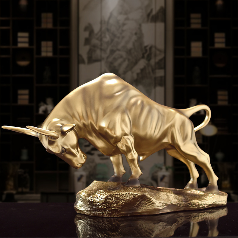 Zhaocai Golden Bull decoration creative modern bull office desktop business high-end bookcase bull home accessories