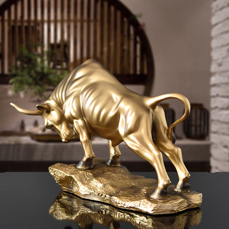 Zhaocai Golden Bull decoration creative modern bull office desktop business high-end bookcase bull home accessories