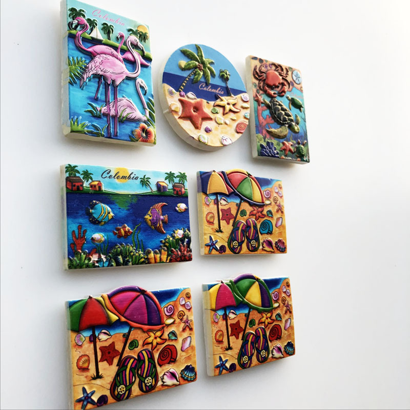 Colombia refrigerator magnet personalized creative three-dimensional tourism souvenirs magnetic stickers cross-border wholesale