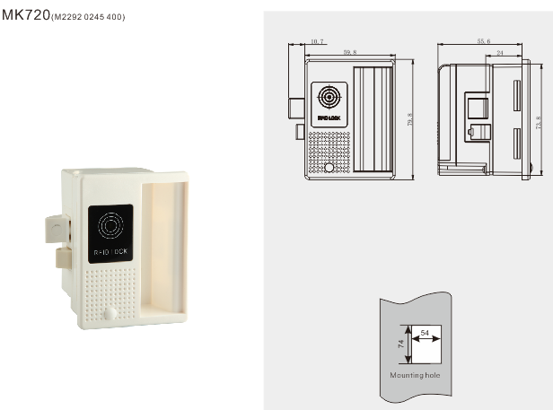 MK720 ABS RFID Wristband Locker Lock for Gym Lockers