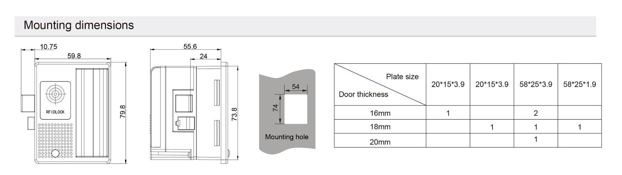 MK720 ABS RFID Wristband Locker Lock for Gym Lockers