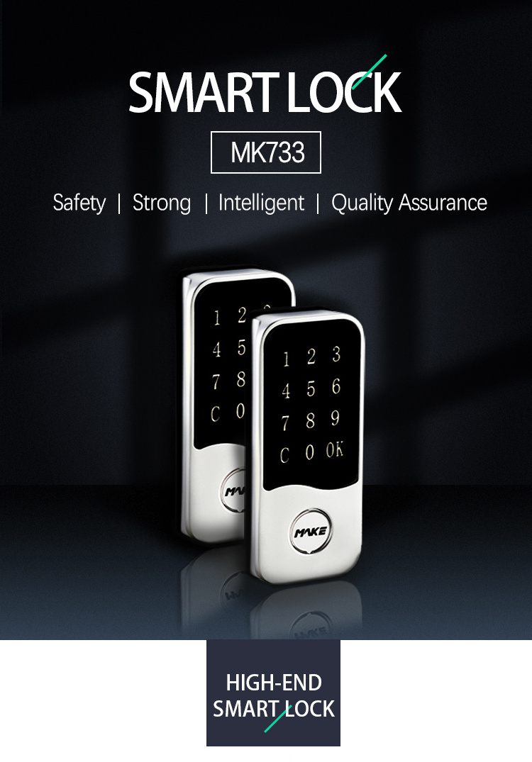 MK733 China Keyless Hidden Invisible Digital Electronic Smart Cabinet Lock Password Code Keypad Number Cabinet Lock