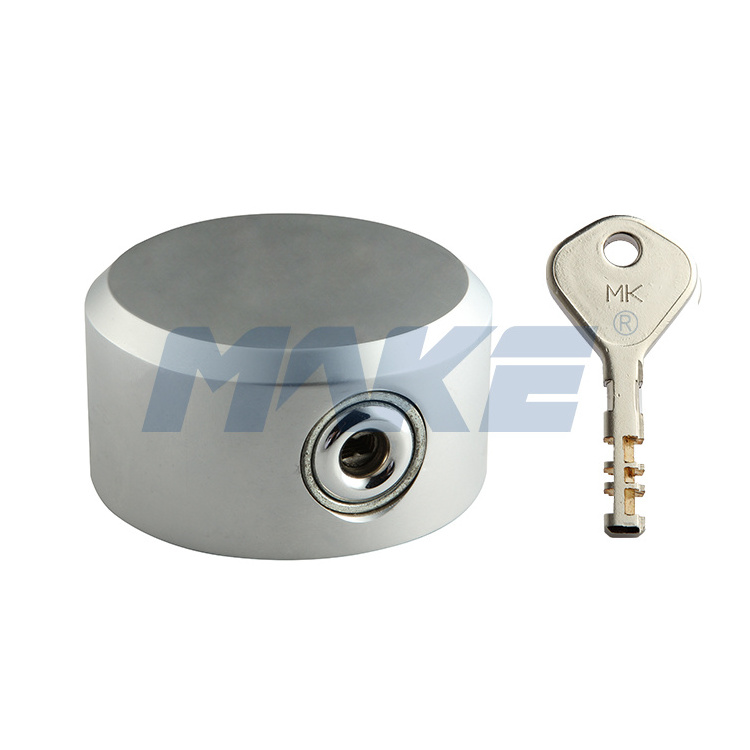 MK618 ODM Round Stainless Steel L Van Security Hockey Puck Lock With Stainless Steel Hasp Padlock hockey puck pad lock