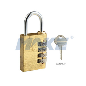 MK711 4 Digital Combination Brass Padlock with Master Key