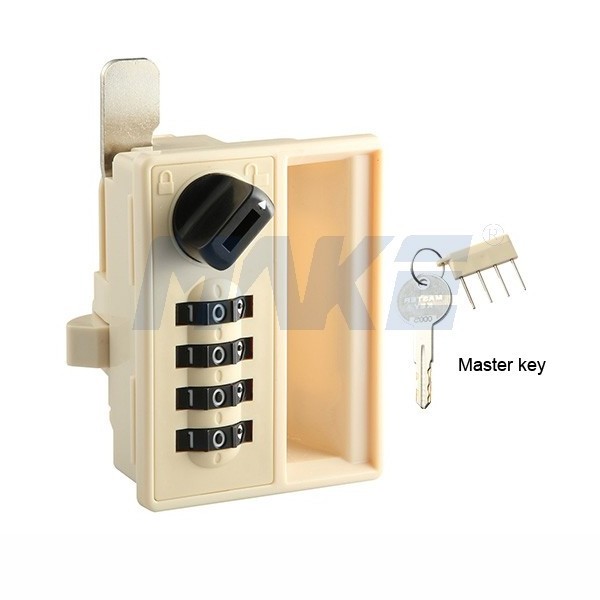 MK706 2023 China Plastic and Zinc Alloy Cabinet 4 Digital Locker Lock Number Mechanical Combination Lock