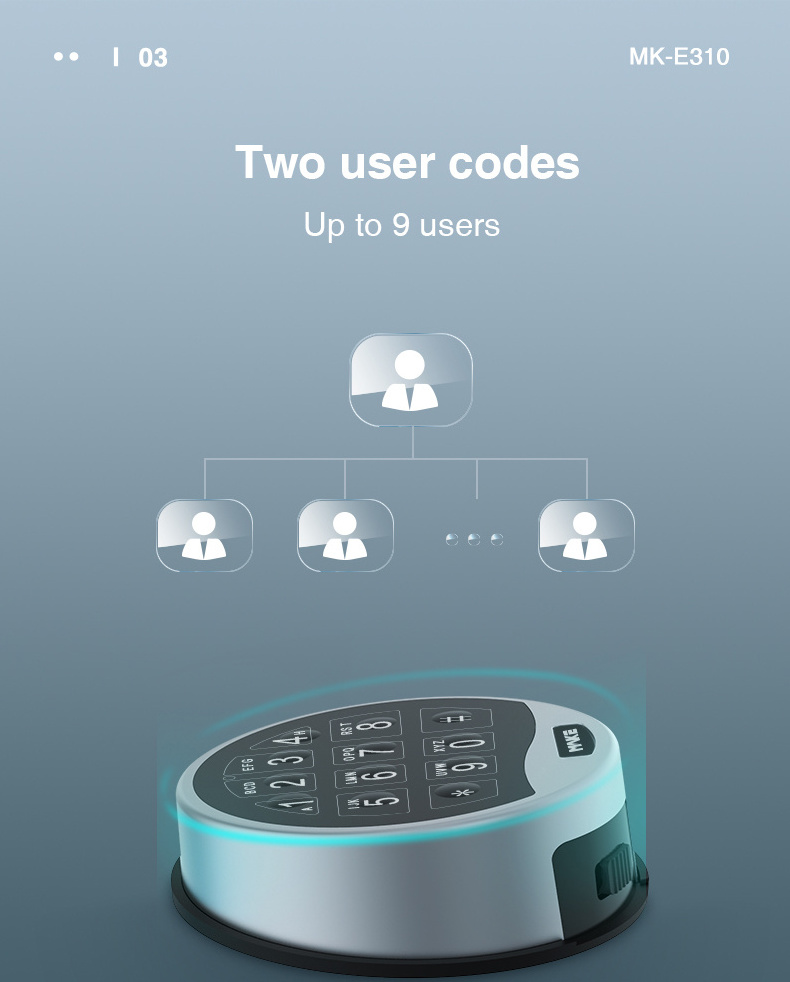 MK-E310 Smart Password Electronic Safe Deposit Box Lock Frontload ATM Lock