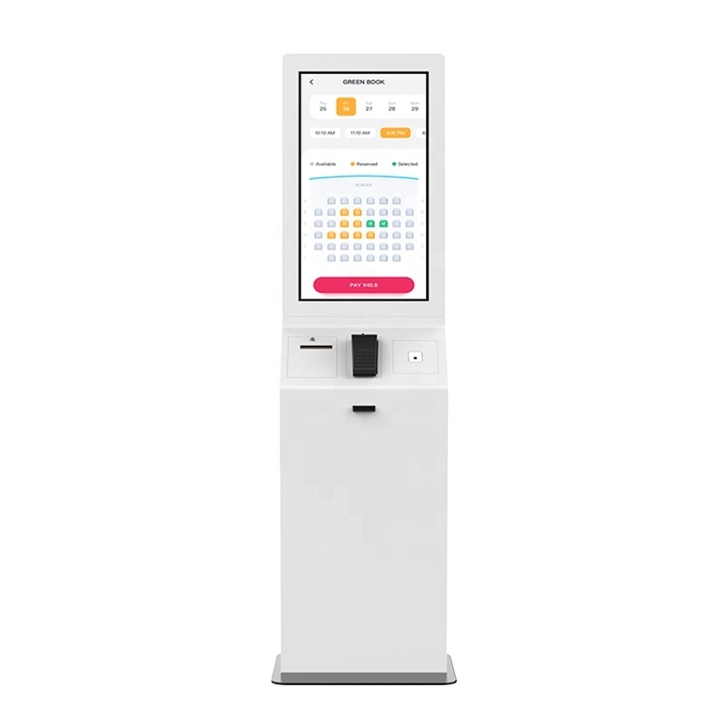 Freestanding 32 inch self service ticket dispenser/card sales kiosk ticket machine for bus and subway