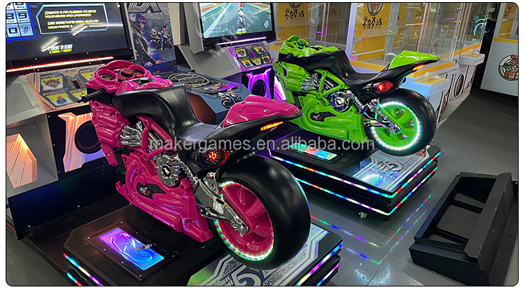 Maker Arcade  Coin Operated Dynamic Car Driving Electronic Moto Ultimate Speed Racer Arcade Motorcycle Racing Game Machine