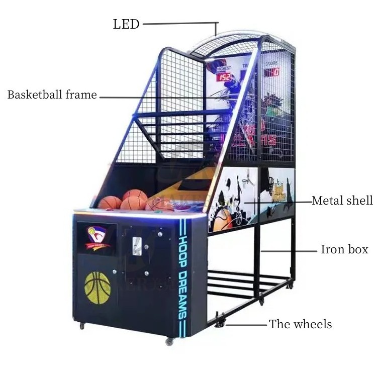 Amusement Center Electronic Basketball Machine Coin Operated Indoor Street Basketball Arcade Game Machine