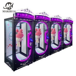 2024 Newest Cut Arcade Vending Machine WIN Scissors Plush Toys game machine Coin Operated Game Drop The Prize Barber