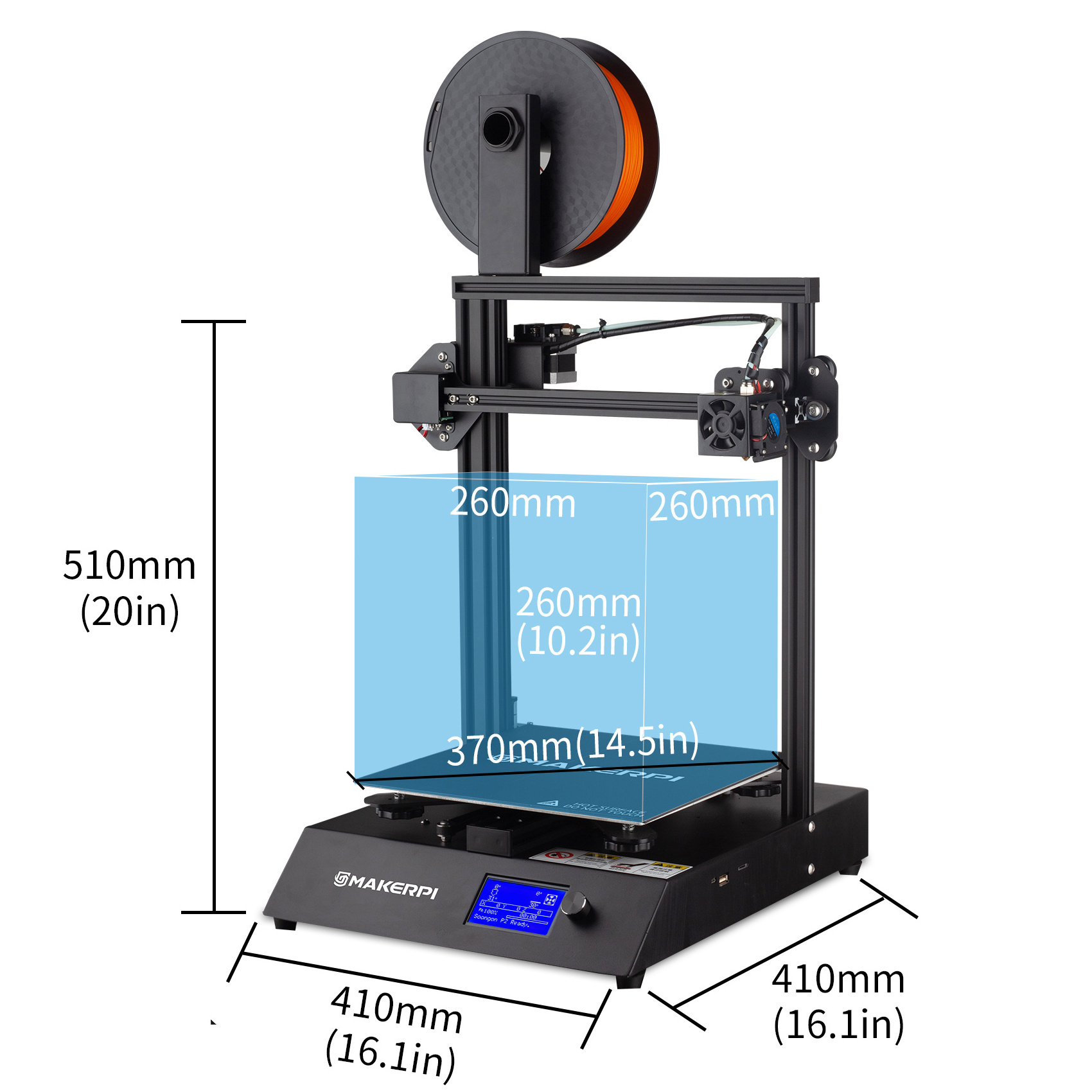 MakerPi P2 Automatic Open Source 99% Pre-Assembled Meanwell Power Supply 3D Shoes 3D Printer for Shoes