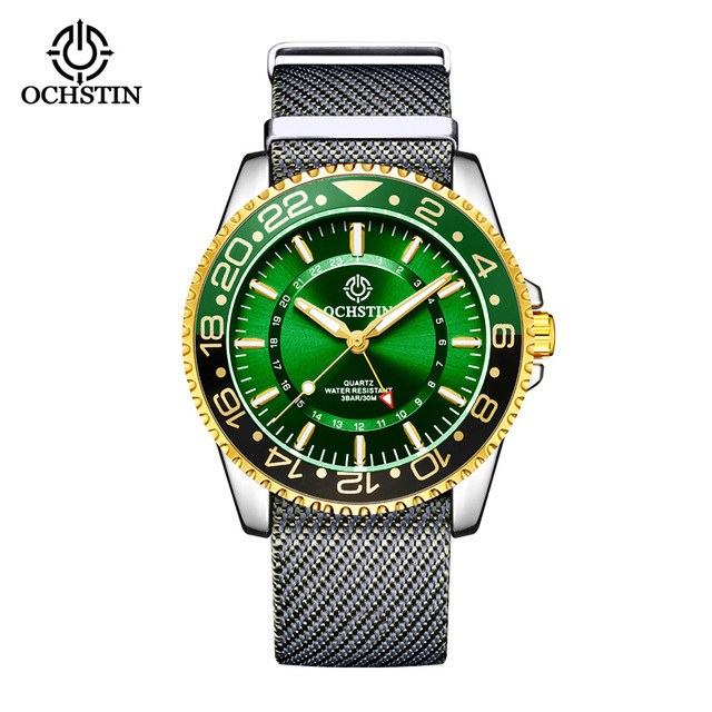 OCHSTIN 7019 Watch For Man Quartz Watches Premium Nylon Strap Luminous Dial Male Clock Pilot Fashion Business Wristwatch Relogio