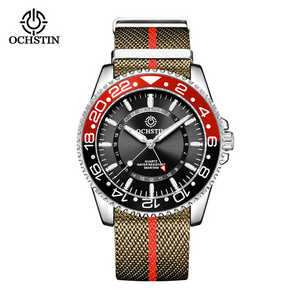 OCHSTIN 7019 Watch For Man Quartz Watches Premium Nylon Strap Luminous Dial Male Clock Pilot Fashion Business Wristwatch Relogio