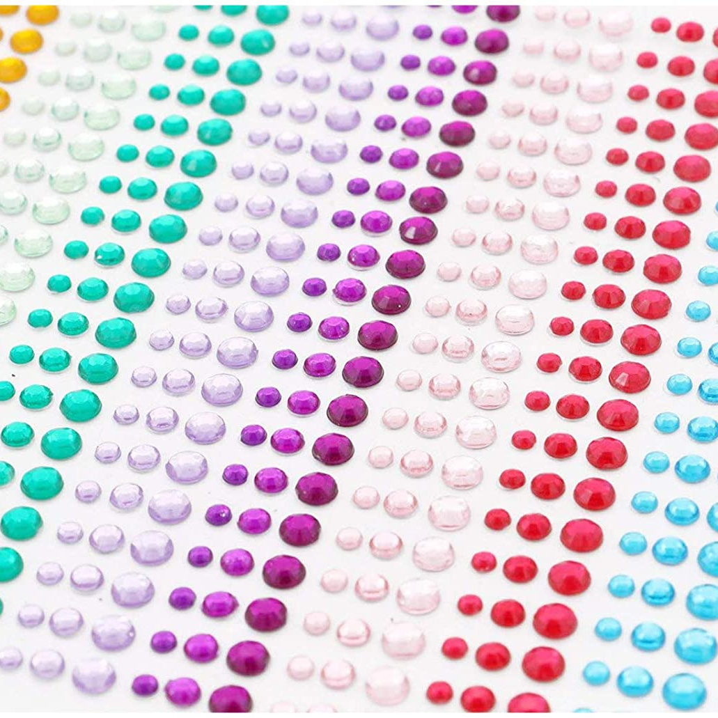 Festival Carnival Embellishments Self-Adhesive  15 Colors 900pcs Nail Body Rhinestone Stickers