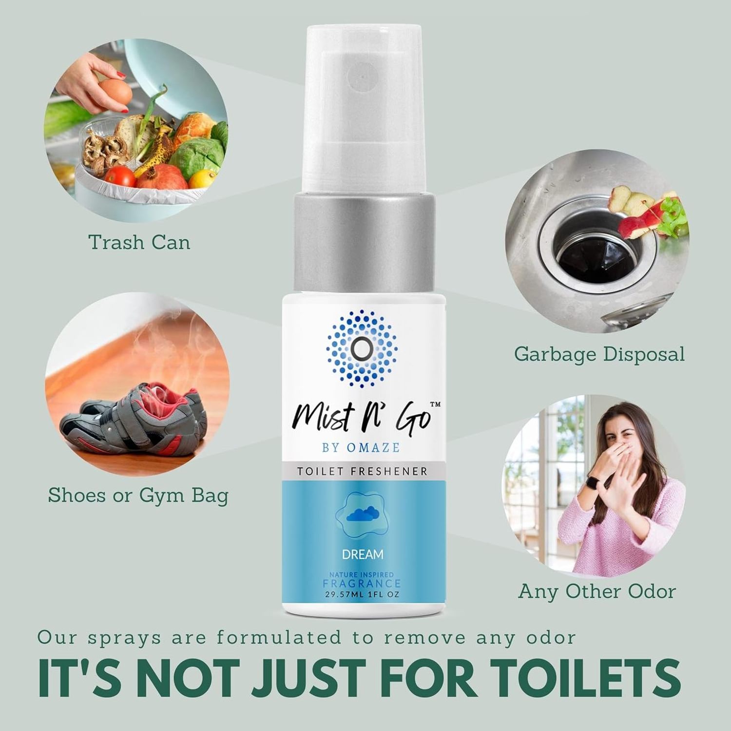 Travel Bathroom Spray for Odor Eliminator, Travel Toilet Spray for Poop Air Freshener Spray for Bathroom Deodorizer