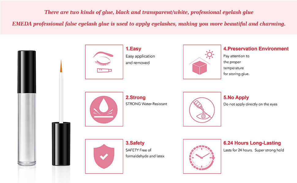 Hypoallergenic Latex Free Clear Custom Private Label Eyelash Extension Glue Pen Eyelash Glue